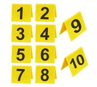 Lamppdcor 10PCS Detective Decorations, Evidence Marker NO.1-10 Crime Scene Markers Double-Sided Acrylic Clue Party