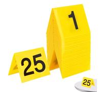 Lamppdcor 25PCS Crime Scene Photo Evidence Markers 2.95x3.54inch Number 1-25 Halloween Decorations