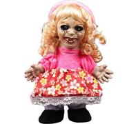 Lamppdcor Creepy Doll 11.8in Animated Scary with Light Up Eyes Horror Sounds Motions Battery Powered for Haunted House Decorations