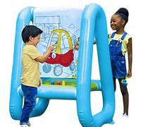Lamppdcor Easel For Kids,Toddler Easel PVC Washable Outdoor Inflatable Easel, 3-In-1 Paint & Play Backyard Easel, Reusable And Portable Standing Kids Easel Not Included Art Supplies