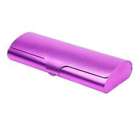 Lamppdcor Glasses Case,Eye Glasses Case Hard 6.1x2.4x1.1 Eyeglass Case Purple Aluminium Eye Glass Case Smooth Exquisite Portable Eyeglass Case for Home, Office, Travel