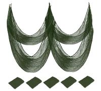 Lamppdcor Halloween Cloth Halloween Creepy Cloth 5Pcs 30x72 Halloween Cloth Coarse Mesh Halloween Fabric Cuttable Flexible DIY Friendly Creepy Cloth for Haunted House, Bar, Club, Green