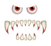 Lamppdcor Halloween Trick or Trunk Car Decorations Kit Outdoor Decor for Car Archway Garage Red