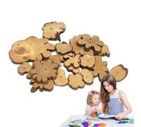Lamppdcor Live Edge Wood Slab 250g 0.6-2.4Inch Irregular Natural Wood Slices Decorative Unfinished Wood Pieces Rustic Wood Slab Ornaments for DIY Arts, Wedding and Party