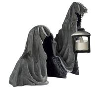 Lamppdcor Nemesis Now Figurines Santa Muerte Statue 6.1'' Halloween Decor Grim Reaper Figurine in Black Robe with Lantern Nemesis Now Figurines for Desktop Bookshelf Horror Figures