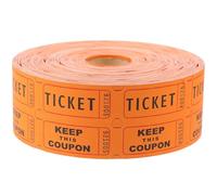 Lamppdcor Raffle Tickets Roll Raffle Tickets 1 Roll/2000Pcs Vibrant Paper Raffle Tickets Double Roll with Clear Print Hand Tearable Raffle Tickets for Events, Video Game Center, Prizes, Yellow