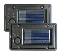 Lamppdcor Solar Replacement Top Solar Batteries for Solar Lights 2Pcs Battery Box Replacement Solar Light Parts 2.8x1.6'' Solar Lantern Replacement Top with Light Sensor Garden Solar Light Kit