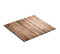 Lamppdcor Square Tablecloth,Brown Wood Grain Waterproof Polyester Fitted Cover, Non-Slip for 40x40 Inch Tables, Style 2