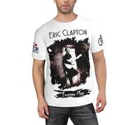 LAMPSATN Men's Clapton Singer Eric T-Shirt Short Sleeve Printed Simple Versatile Shirt Trendy Sports Casual Crew Neck Top Tee S Multicolor