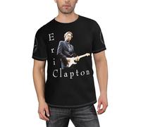 LAMPSATN Men's Clapton Singer Eric T-Shirt Short Sleeve Printed Simple Versatile Shirt Trendy Sports Casual Crew Neck Top Tee M Multicolor