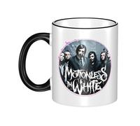 LAMPSATN Moti-onlěss Bnad White Mug Double-Sided Edge-Color Ceramic Mug Heat-Resistant Artistic Printed Ceramic Coffee Cup White One Size