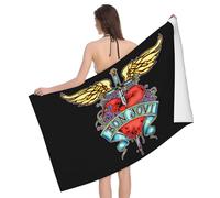 LAMPSATN Unisex Jovi Rock Band Bon Bath Towel Superfine Fiber Absorbent Shower Towel Fluffy Soft And Skin-Friendly Single-Sided Printing Fashion Thick Multifunctional Blanket