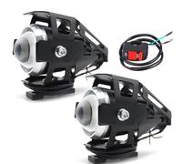 Lampshade 2PCS Motorcycle LED Headlight Eagle Head U5 Waterproof Driving Spot Lamp Fog Light Switch 12V Turn Signal Motorcycle Headlight