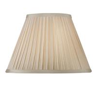 Lampshade Beige 12" Tapered Small Box Pleat Sand Faux Silk 305mm Oaks Lighting