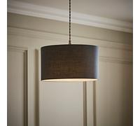 MiniSun | Large Modern Charcoal Grey Drum Light Shade | Lamp Shades, Home Décor & Improvement Essential | 45cm Shade Width