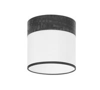 Lampshade - Ceiling lampshade Type E27 in White and Black Wood, Dimensions 16x16x16 cm, Ideal for Elegant and Modern Lighting.
