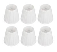 Lampshade for Table Lamps,Set of 6 Clip Lampshades for Candle Crystal Chandelier 3.5x5x5.5inch 6 Sets of Handcraft Fabrics Wall Lamp Shade Chandelier Shades Cloth