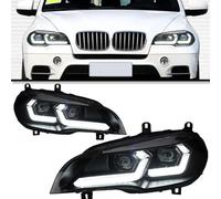 Lampshade Headlight For X5 E70 2007-2013 Head Lights Double L 2022 Style DRL Daytime Lighthouse Facelift Protective Shell(07-10)