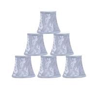 Lampshades Set of 6, Handmade Fabric Bell Shade, Small Pleated Empire Clip-On for Table Lamp