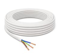 LampStation 3183Y 3 Core Round Flex Cable 1.5mm White Mains 80 Metres