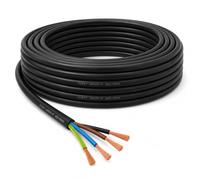 LAMPSTATION 4 Core Cable 1mm Black Flexible Lighting Wire 35m