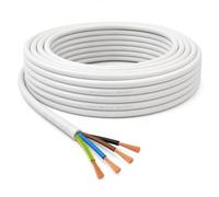 LAMPSTATION 4 Core Cable 1mm White Flexible Lighting Wire 3m