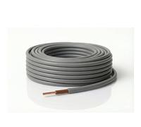 LampStation 6181Y 1.5mm Double Insulated Single Core Cable - BASEC Approved - Grey PVC Sheathed Surface Wiring Wire for Switch Drops and Heating Controls - Solid Copper - BS 6004-Brown Core-60 Metres
