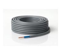 LampStation 6181Y 1.5mm Double Insulated Single Core Cable - BASEC Approved - Grey PVC Sheathed Surface Wiring Wire for Switch Drops and Heating Controls - Solid Copper - BS 6004-Blue Core-30 Metres