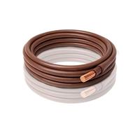 LampStation 6181Y Meter Tails 16mm Brown Consumer Unit Wire 1 Metre | BASEC approved, double insulated flexible stranded copper PVC, 300/500V, for electricity supply from main fuse to board
