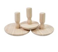 Lampstop Pottery Molds Clay Tools Wooden Pottery Tools with Handle for Making Bowls & Plates (Set of 3)