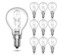 Lamptobe 10-Pack SES E14 Golf Ball Bulb Dimmable, 42W G45 Small Edison Screw Globe Light Bulb 240V Classic Mini Globes Clear Round Light Bulbs Warm White 2700K