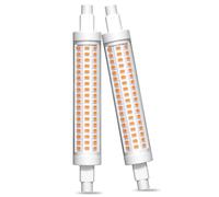 Lamptobe 10W 118mm R7S LED Bulb, 2200K Warm White Dimmable Blue Light Blocking, J Type Linear 118mm R7s LED Bulb for Bedroom, Study, Nursery Light,Floor Lamp (2-Pack)