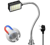 Lamptobe 10W Magnetic Work Light,6000k Machine LED Work Light with Flexible Gooseneck and Magnetic Base,Shop Tool Lamp for Work Bench,Lathe,Sewing Machine, Grill,Shop,Industrial Lighting