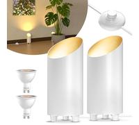Lamptobe 2 Pack Uplighting Indoor Floor Can Light,5W 3000K Up Lights with 6.5 FT Plug Cord&Foot Switch,Plant Uplighters Light Up Lights Uplighting Floor Spotlight for Accent Lighting Plants or Artwork