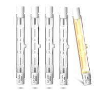 Lamptobe 78mm R7s Linear Halogen Bulbs 120W Warm White 2800K, Dimmable R7S J78 Double Ended Linear Halogen Floodlight Security Light Bulbs, R7S 78mm LED Bulb Replacement, 5-Pack
