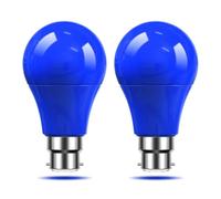 Lamptobe B22 A60 LED Blue Bayonet Bulb, 9W Replace up to 90W, Blue Light Bulb for Thanksgiving Day, Home Lighting, Party Decoration, Holiday Lighting, Non-Dimmable, 2 Packs