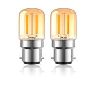 Lamptobe B22 Bayonet LED Light Bulbs 2W Night Light Bulb, Low Watt Light Bulbs Equivalent 15 Watt, T28 B22 Bayonet Light Bulb for Sewing Machine, Appliance Lamps, Night Light, 2700K Warm White, 2 Pack