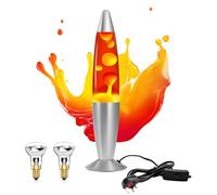 Lamptobe Classic 13.5” Retro Nostalgia Night Lamp, Relaxing Mood Light for Kids and Adults, Decorative Illumination Liquid Motion Lamps,Red/Yellow