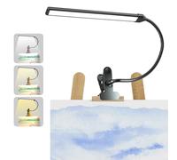 Lamptobe Clip-on LED Easel Lamp for Artists, 3 Color Modes, 10-Level Dimmable, 300lm Eye-Care Reading Light for Painting, Drawing with Flexible Arm, USB-Powered