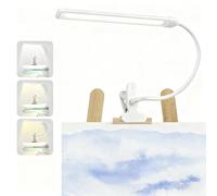 Lamptobe Clip-on LED Easel Lamp for Artists Painting, 3 Color Modes Dimmable Desk Lamp with Clamp, Eye-Care Reading Light with Flexible Arm for Over Easel, Drawing, Drafting Table, Computer Desk