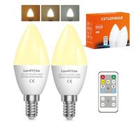 Lamptobe E14 LED Candle Bulb Dimmable with Remote Control | 3 Colour Temperatures (3000K/4000K/6000K) | Timer & Memory Function | 4W Equivalent to 30-40W | Ideal for Bedside, Nursery & Living Room