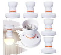 Lamptobe E27 Lamp Holder, B22 White Bayonet Ceiling Lamp Holder, Edison Screw Light Bulb Holder, Plastic Ceiling Lamp Socket Holder, Screw Light Fitting, Batten Lamp Holder, 100W 6 Pack