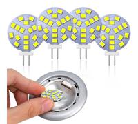 Lamptobe G4 LED Bulbs Cool White, 2W Equivalent to 20W Halogen, G4 Bi-Pin Base, AC/DC 12V, 6500K, 120° Wide Angle, 260 LM, Recessed Lighting, Track Lighting, Non-Dimmable, 4-Pack
