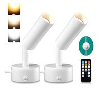 Lamptobe LED Spot Lights Indoor with Timer and Remote,2 Pack 5W Plant uplighters Picture Light Up Lights Indoor 3000K/4000K/5000K Uplighting Spotlight for Accent Lighting Plants or Artwork