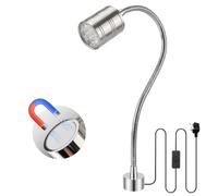 Lamptobe Magnetic Work Light, 10W 6500K LED Machine Light with Flexible Gooseneck & Strong Magnetic Base, 1.8m Cable with Switch, for Workbench, Sewing, Lathe, Grill, Shop, Industrial Lighting
