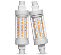 Lamptobe R7S 78mm 10W LED Bulb, Warm White 3000K Dimmable Linear LED Bulb Equivalent to Halogen R7S, J78 R7S for Landscape Lighting, Floor Lamps(2-Pack)