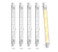 Lamptobe R7s Halogen Bulb 118mm, 160W Dimmable, 2000LM Security Light, Warm White 2700K, Energy Saving Tungsten Linear Floodlight, 5-Pack