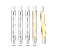 Lamptobe R7S Halogen Light Bulb 78 mm 40 W 230 V Dimmable T3 J78 Linear Halogen Spotlight Bulbs for Lamps, 78 mm Warm White 2700 K, Pack of 5