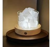 Lamptobe Valentines Crystals Gift Selenite Crystals Lamp with Wooden Light Base Spiritual Gift for Women Healing Meditation Chakra Energy Cleansing Reiki Yoga Stress Relief Birthday Home Office Decor