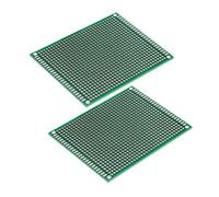 LampVPath (Pack of 2) PCB Prototype Board, Double Sided PCB Proto Board for DIY Solder Breadboard, 7cm X 9cm(2.756" X 3.543") Universal Printed Circuit Board